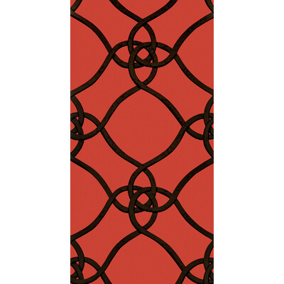 Gaston Y Daniela GDW5102.006.0 Verona Wallcovering Fabric in Coral/negro/Red/Black