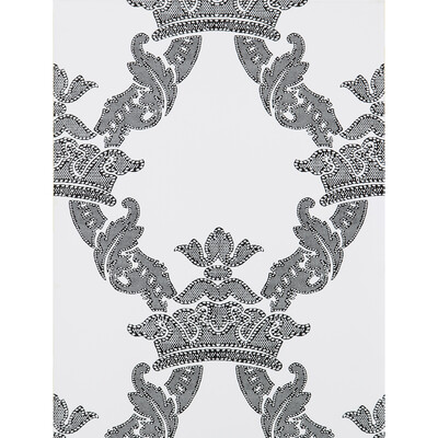 Gaston Y Daniela GDW5251.004.0 Borja Wallcovering Fabric in Onyx/Black