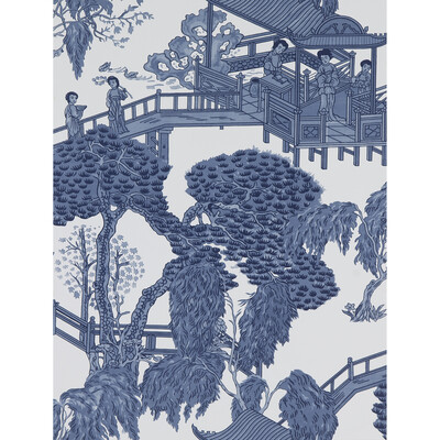 Gaston Y Daniela GDW5252.004.0 Zhou Jun Wallcovering Fabric in Azul/Blue