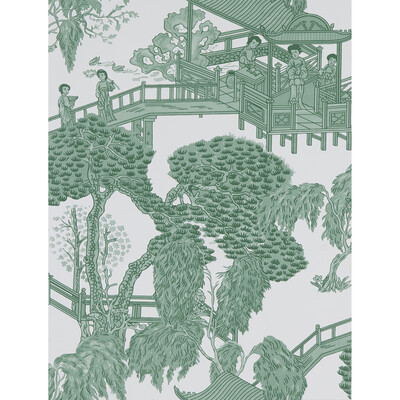 Gaston Y Daniela GDW5252.005.0 Zhou Jun Wallcovering Fabric in Verde/Green
