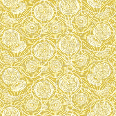 Gaston Y Daniela GDW5436.002.0 Sombrillas Wallcovering Fabric in Mostaza/Gold/Yellow/Ivory