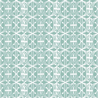 Gaston Y Daniela GDW5438.002.0 Carrusel Wallcovering Fabric in Aqua/White/Light Blue