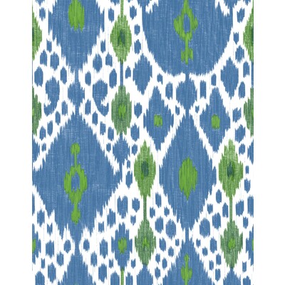 Gaston Y Daniela GDW5446.002.0 Ikat Wallcovering Fabric in Azul/Blue/White