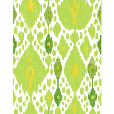 Gaston Y Daniela GDW5446.003.0 Ikat Wallcovering Fabric in Verde/Celery/White/Yellow