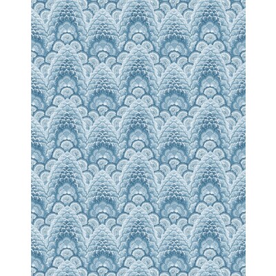 Gaston Y Daniela GDW5447.004.0 Ganges Wallcovering Fabric in Azul/Blue/Light Blue/Turquoise