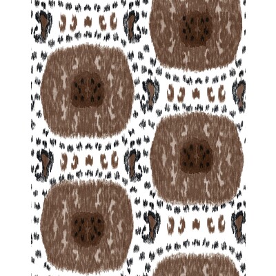 Gaston Y Daniela GDW5448.004.0 Gran Sol Wallcovering Fabric in Choco/gris/Chocolate/Beige/Black