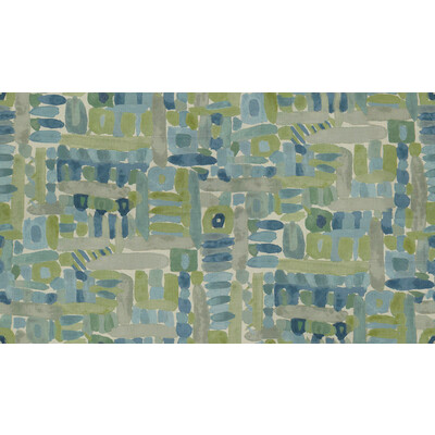 Groundworks GWF-2595.511.0 Moriyama Multipurpose Fabric in Lake/White/Blue/Green