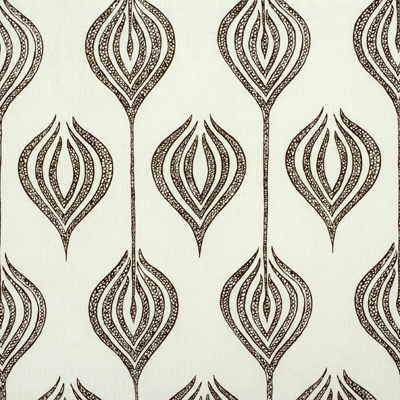 Lee Jofa Modern GWF-2622.168.0 Tulip Multipurpose Fabric in White/chocolate/White/Brown