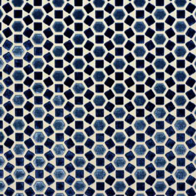 Lee Jofa Modern GWF-2723.50.0 York Castle Upholstery Fabric in Blue/Light Blue/White