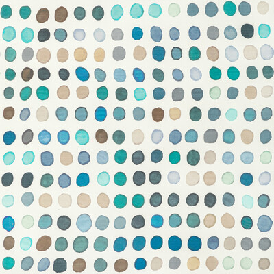 Lee Jofa Modern GWF-2735.355.0 Twister Print Multipurpose Fabric in Denim/aqua/Teal/Dark Blue/Ivory