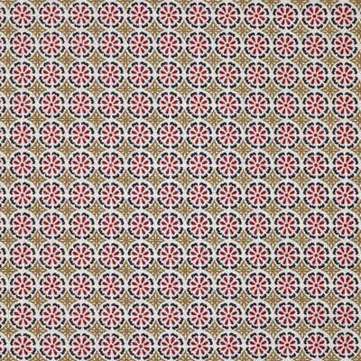Lee Jofa Modern GWF-2746.916.0 Daisy Daisy Multipurpose Fabric in Red/tan/White/Burgundy/red/Black