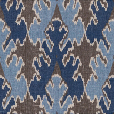 Lee Jofa Modern GWF-2811.511.0 Bengal Bazaar Multipurpose Fabric in Grey/indigo/Grey/Blue/White