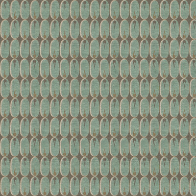 Lee Jofa Modern GWF-2924.13.0 Oval Flame Upholstery Fabric in Aqua/Grey/Light Blue/Beige
