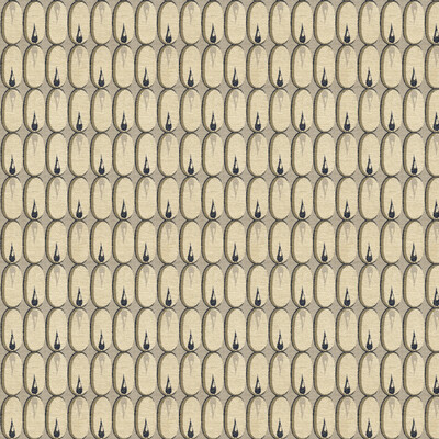 Lee Jofa Modern GWF-2924.50.0 Oval Flame Upholstery Fabric in Midnight/Beige/White/Blue