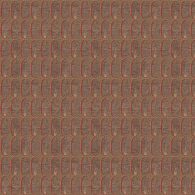 Lee Jofa Modern GWF-2924.619.0 Oval Flame Upholstery Fabric in Red/Brown/Burgundy/red