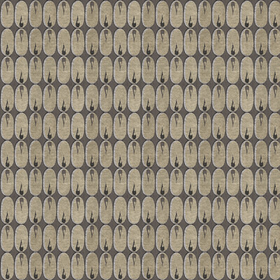 Lee Jofa Modern GWF-2924.816.0 Oval Flame Upholstery Fabric in Natural/Grey/Beige/Black
