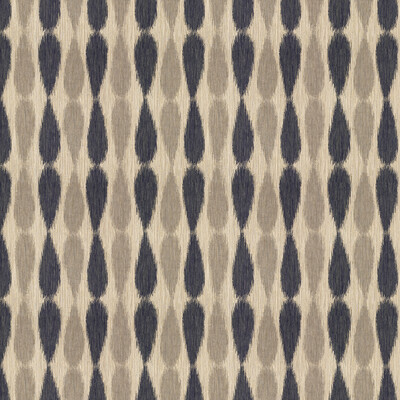 Lee Jofa Modern GWF-2927.511.0 Ikat Drops Upholstery Fabric in Midnight/Beige/Grey/Blue