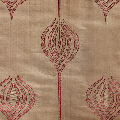 Lee Jofa Modern GWF-2928.22.0 Tulip Embroidery Upholstery Fabric in Rust/Yellow/Burgundy/red