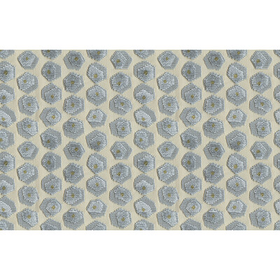 Groundworks GWF-3036.13.0 Gem Velvet Upholstery Fabric in Aqua/Beige/Light Blue