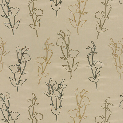 Lee Jofa Modern GWF-3220.816.0 Ventana Garden Upholstery Fabric in Carmel/charcoal/Grey/Beige