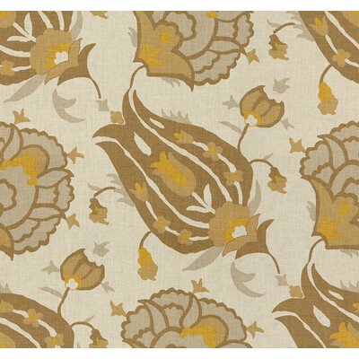 Lee Jofa Modern GWF-3319.640.0 Turkish Flower Multipurpose Fabric in Grey/bronze/Beige/Brown/Grey