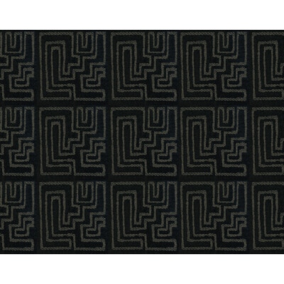 Groundworks GWF-3420.811.0 Miramar Upholstery Fabric in Graphite/Black/Black