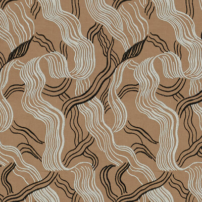 Lee Jofa Modern GWF-3524.718.0 Jubilee Emb Multipurpose Fabric in Shell/Coral/Black