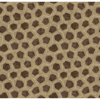 Lee Jofa Modern GWF-3705.1611.0 Hexagon Velvet Multipurpose Fabric in Stone/Brown