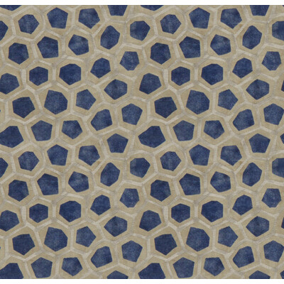 Lee Jofa Modern GWF-3705.1650.0 Hexagon Velvet Multipurpose Fabric in Sapphire/Blue