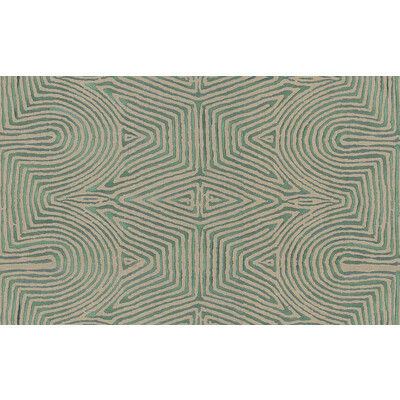 Lee Jofa Modern GWF-3708.163.0 Julia Emb Multipurpose Fabric in Flax/jade/Teal