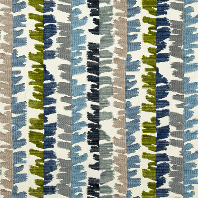 Lee Jofa Modern GWF-3709.5113.0 Fractal Velvet Upholstery Fabric in Blue/green/Multi/Blue/Green
