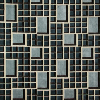 Lee Jofa Modern GWF-3727.155.0 Rarity Upholstery Fabric in Sky/sapphire/Multi/Slate/Black