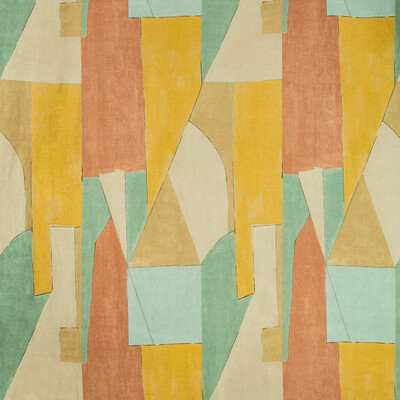 Lee Jofa Modern GWF-3752.134.0 District Multipurpose Fabric in Tawny/Multi/Green/Yellow