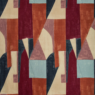 Lee Jofa Modern GWF-3752.795.0 District Multipurpose Fabric in Claret/Multi/Red/Blue