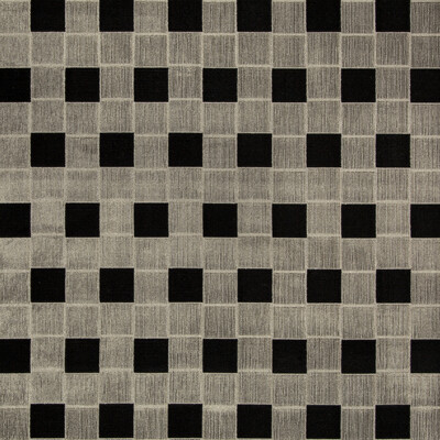 Groundworks GWF-3757.118.0 Truss Upholstery Fabric in Ebony/Grey/Black