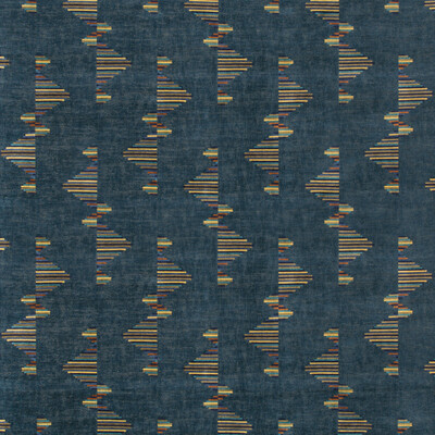 Groundworks GWF-3758.354.0 Arcade Upholstery Fabric in Marlin/Blue/Dark Blue