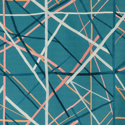 Lee Jofa Modern GWF-3771.335.0 Simpatico Print Multipurpose Fabric in Teal/Multi