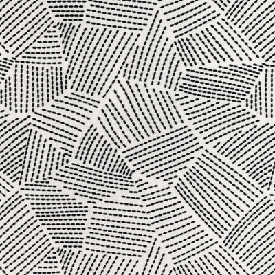 Lee Jofa Modern GWF-3776.81.0 Chord Embroidery Drapery Fabric in Ebony/Black/White