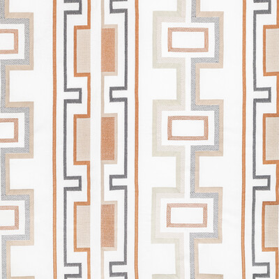 Lee Jofa Modern GWF-3779.1624.0 Tritone Embroidery Multipurpose Fabric in Copper/Beige/Rust/Neutral