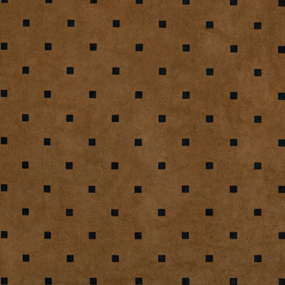Groundworks GWL-3703.6.0 Epoq Check Suede Upholstery Fabric in Saddle/Brown/Camel/Brown