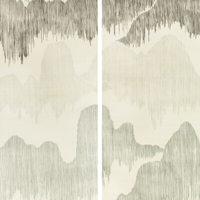 Lee Jofa Modern GWP-3715.168.0 Cascadia Paper Wallcovering in Pearl/Multi/Ivory/Black