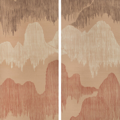 Lee Jofa Modern GWP-3715.171.0 Cascadia Paper Wallcovering in Blush/Multi/Pink/Plum