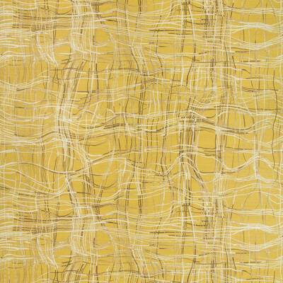 Lee Jofa Modern GWP-3716.406.0 Entangle Paper Wallcovering in Mustard/Yellow/Gold