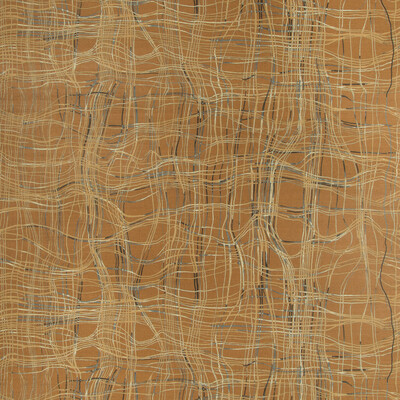 Groundworks GWP-3716.625.0 Entangle Paper Wallcovering in Saddle/Brown/Rust