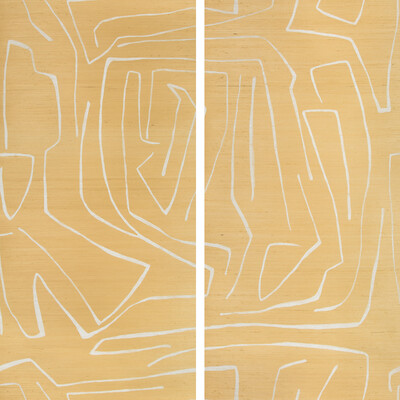 Groundworks GWP-3720.141.0 Graffito Ii Wallcovering in Golden Rod/Yellow/Gold