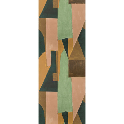 Groundworks GWP-3721.376.0 District Paper Wallcovering in Tobacco/Multi/Brown/Green