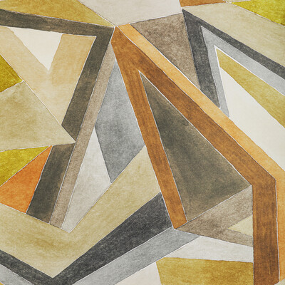 Lee Jofa Modern GWP-3727.640.0 Roulade Paper Wallcovering in Citron/stone/Brown/Yellow