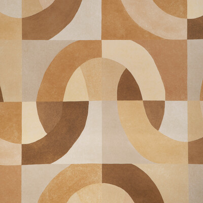 Groundworks GWP-3731.1216.0 Colonnade Paper Wallcovering in Dorado/Beige/Orange