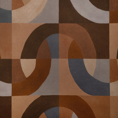 Groundworks GWP-3731.624.0 Colonnade Paper Wallcovering in Cinnabar/Brown/Rust
