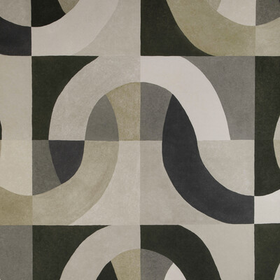 Groundworks GWP-3731.811.0 Colonnade Paper Wallcovering in Onyx/Black/Grey